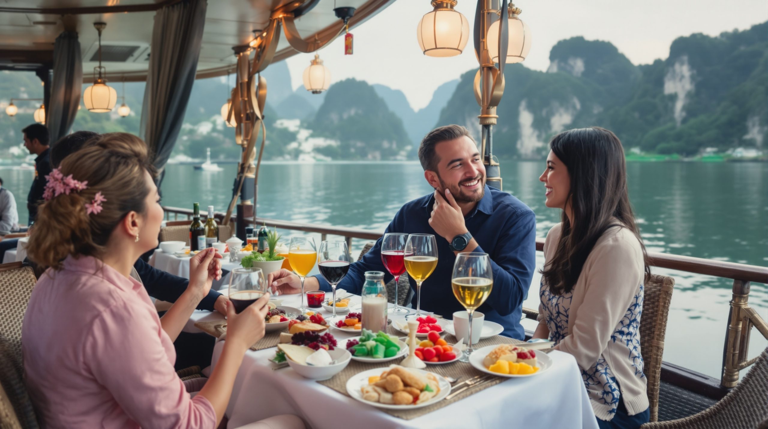 Dinner Cruise Buổi Tối Khác Gì So Với Ca Hoàng Hôn?