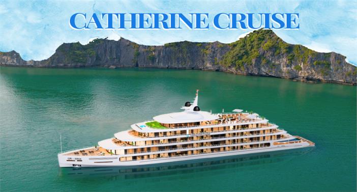 Du thuyền Catherine Hạ Long 5 sao bể bơi tầng thượng